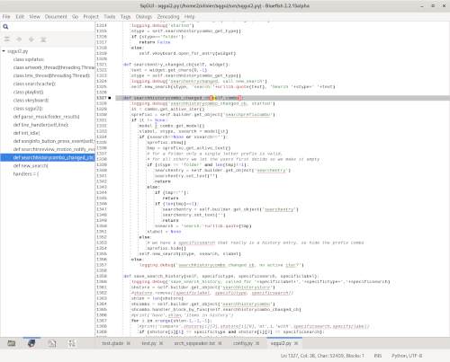 Python development screenshot