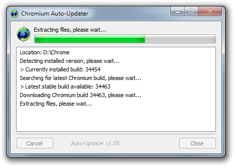 Chromium Updater Screenshot