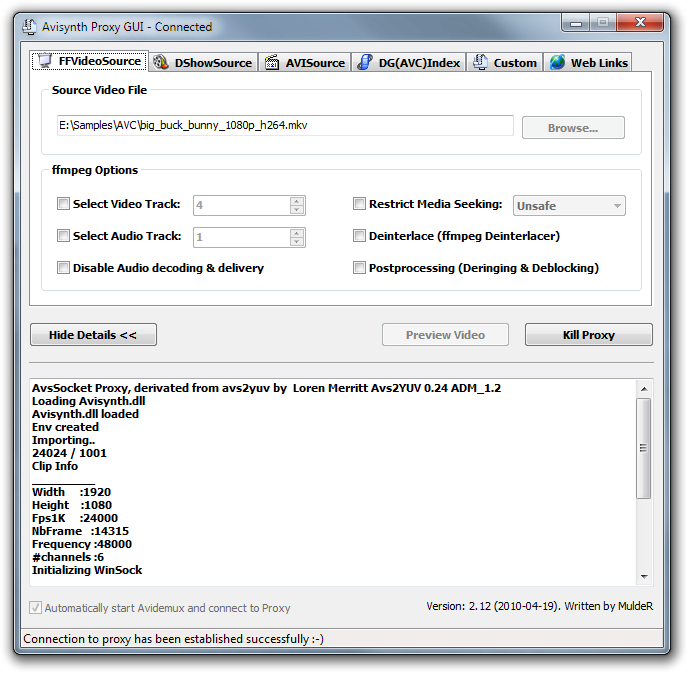 AVS Proxy Screenshot