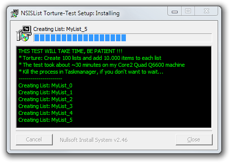 NSIS List Screenshot