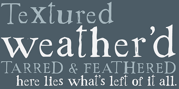 Card displaying Westsac typeface in various styles