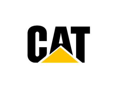 具有文字 CAT 的黑色和黃色標誌。