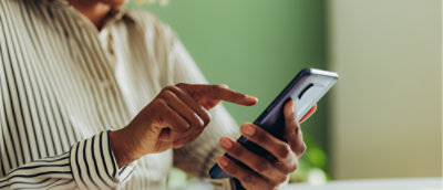 A person holding a phone