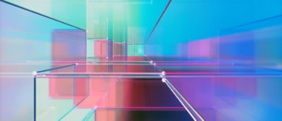 Arrière-plan coloré avec des lignes et des carrés.