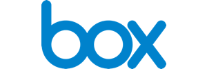 Box company logo in blue lowercase letters.
