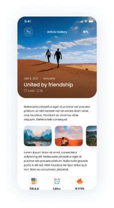 Grial UI Kit article image template