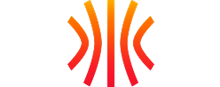 Abstract red and orange symmetrical vertical curved lines forming a stylized flame or heat pattern.
