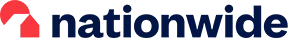 Nationwide logo with a red and white eagle icon followed by the navy blue text 'nationwide.'