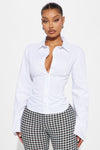 Morgan Poplin Shirt - White.