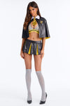 Potions And Passion 4 Piece Costume Set - Black/Yellow.