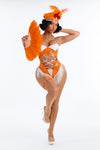 Sin City Siren 5 Piece Costume Set - Orange.