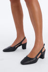 She Gets It Slingback Pumps - Black/Black.