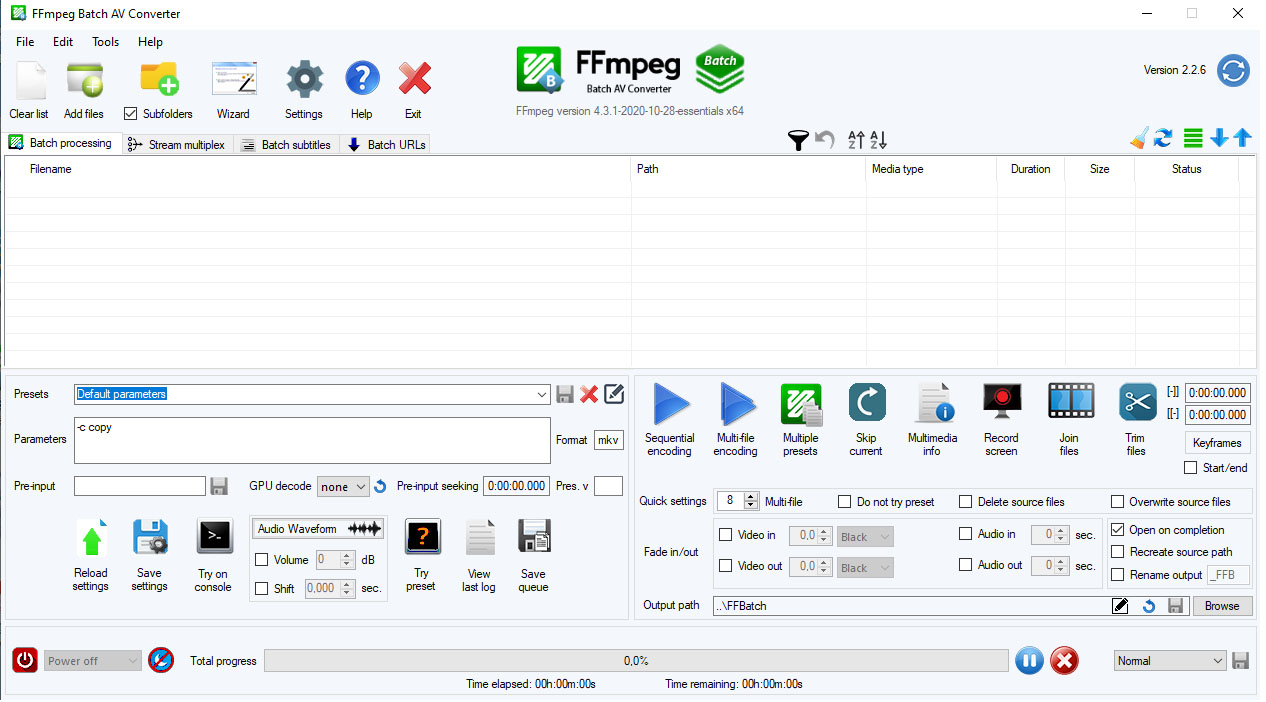 FFmpeg Batch AV Converter FFmpeg Batch AV Converter