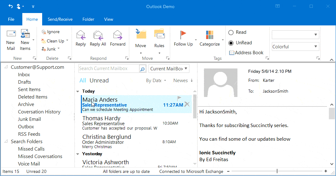 WinForms Ribbon shows tooltips.