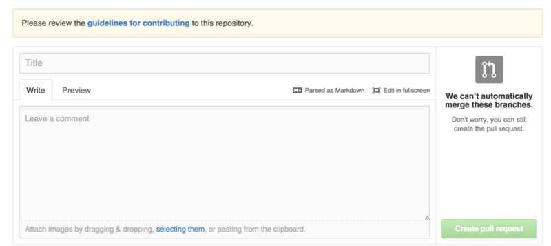 Abrindo um Pull Request quando existe um arquivo CONTRIBUTING