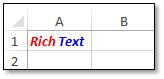 Excel document with rich-text formatting
