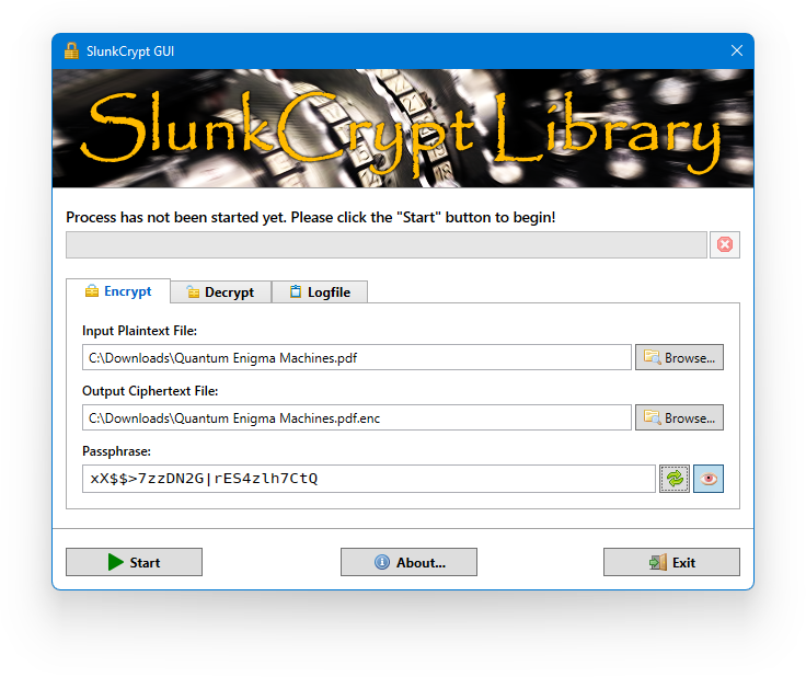 SlunkCrypt Screenshot