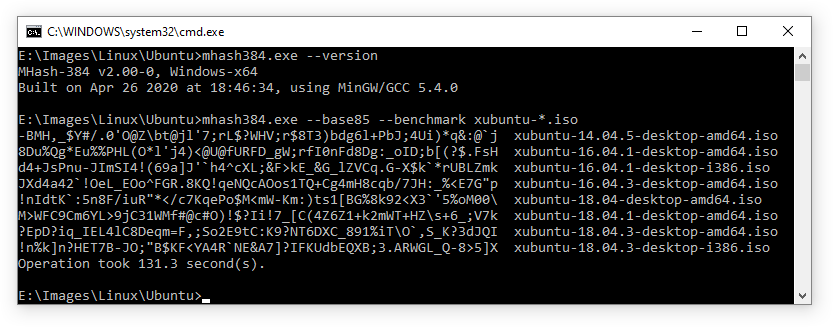 MHash384 Screenshot