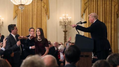 Trump and Jim Acosta