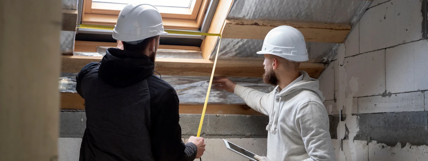 Des artisans labellisés hemea sur un chantier