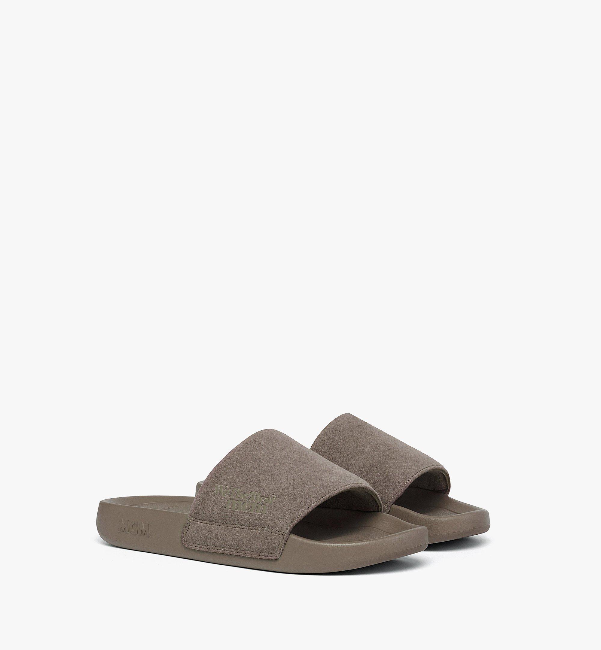 MCM x We The Best Ultrasuede Slides