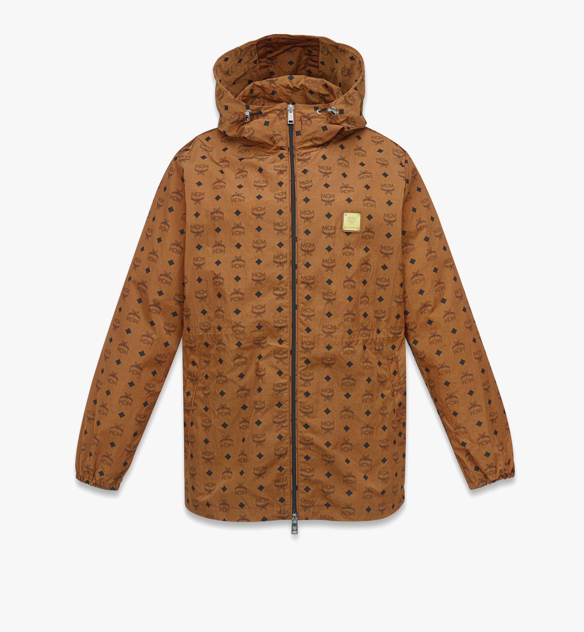 MCM Monogram Print Hooded Windbreaker in Nylon Cognac MFJGAMM01CO00L Alternate View 1