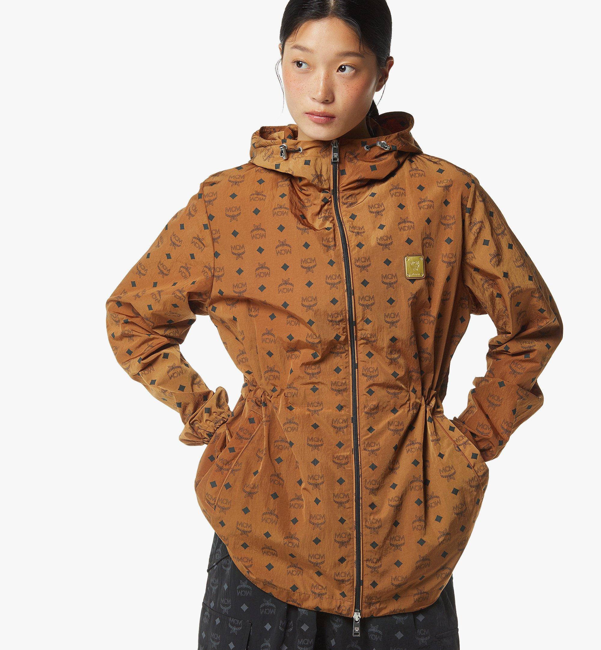 MCM Monogram Print Hooded Windbreaker in Nylon Cognac MFJGAMM01CO00L Alternate View 4