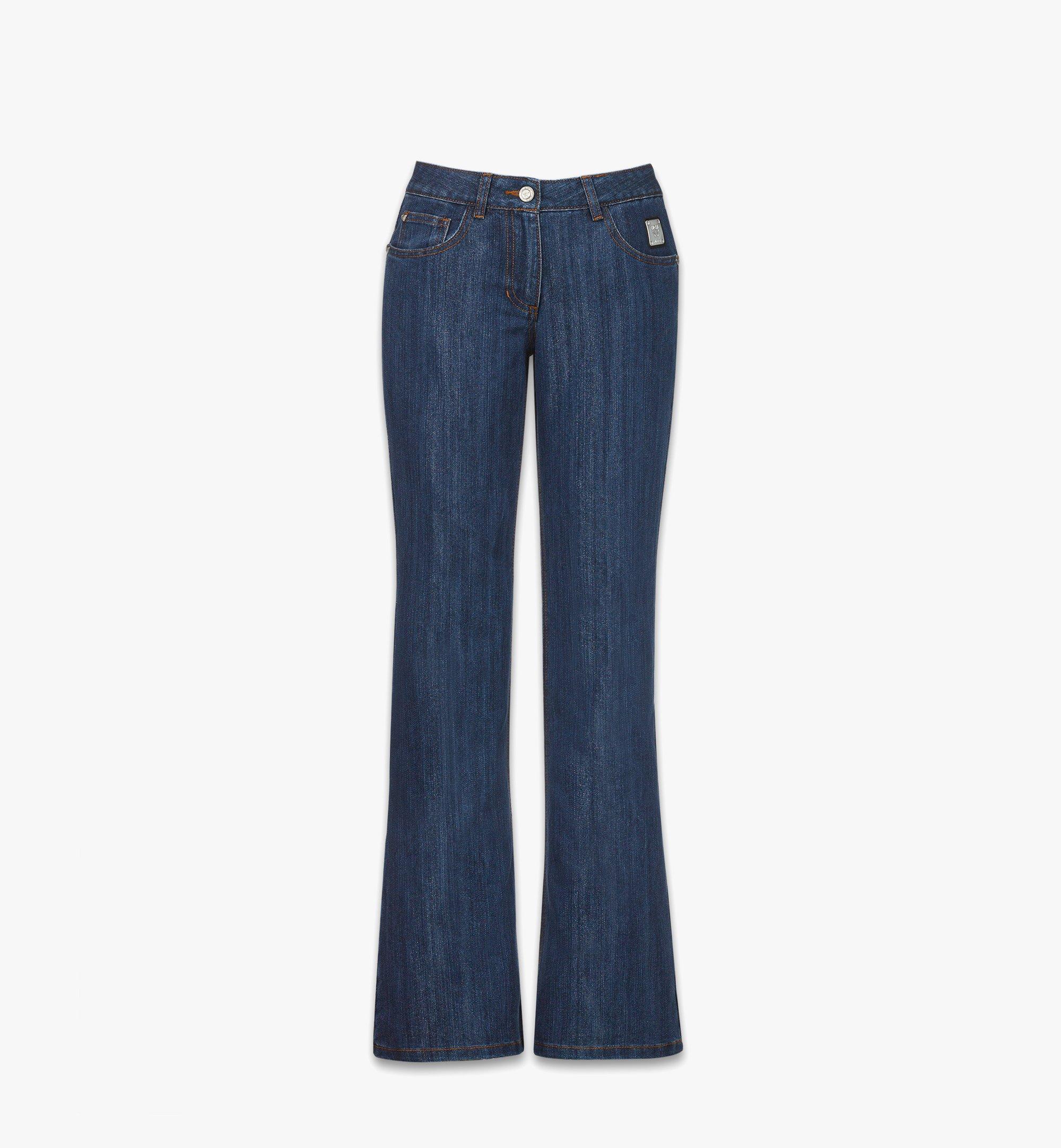 Flared Pants in Lurex Denim