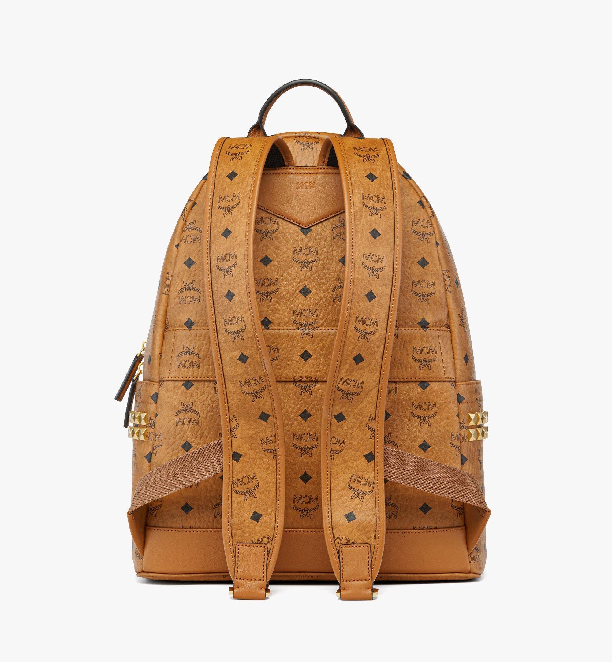 MCM Stark Side Studs Backpack in Visetos Cognac MMKGSVE01CO001 Alternate View 3