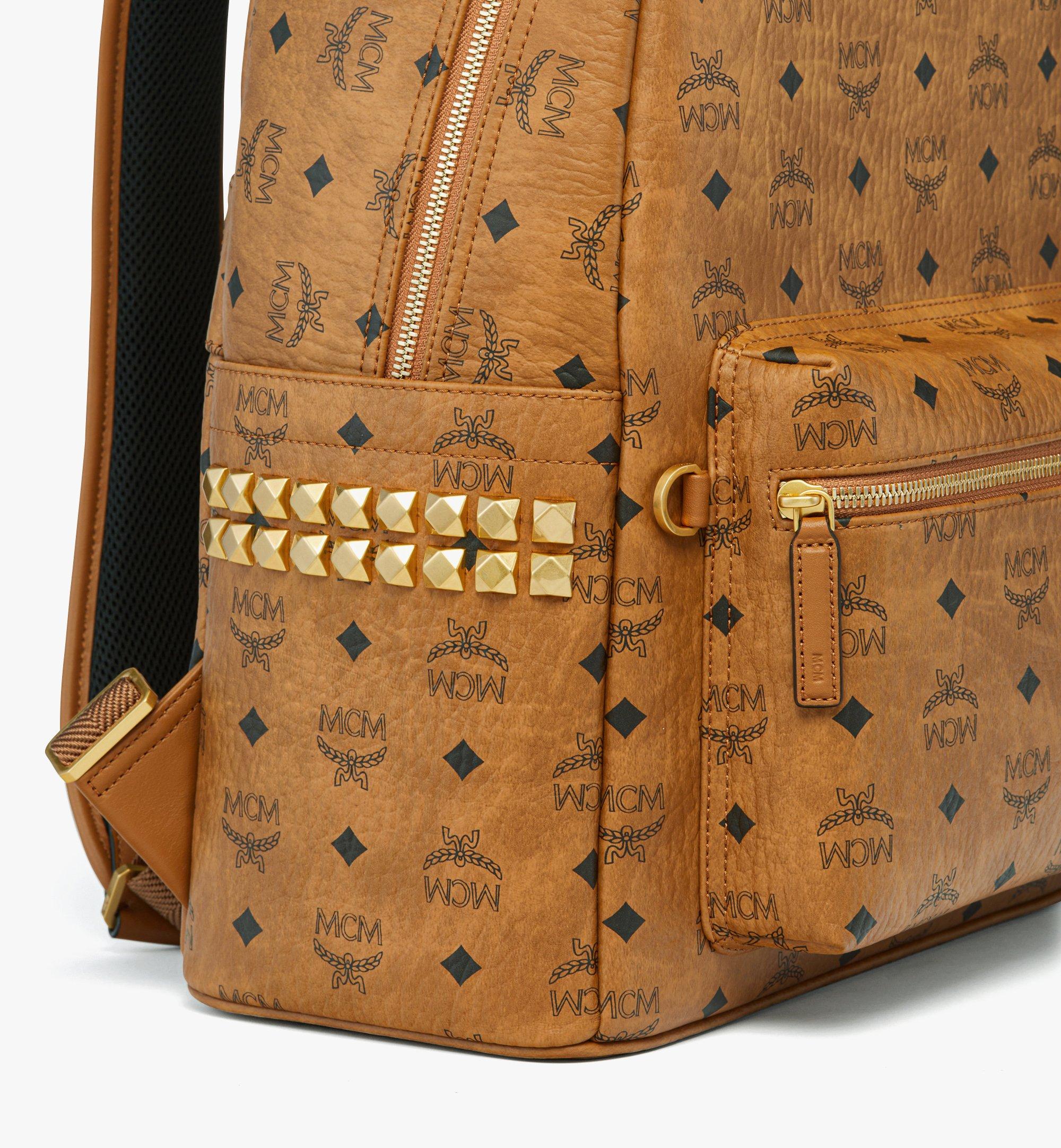 MCM Stark Side Studs Backpack in Visetos Cognac MMKGSVE01CO001 Alternate View 5