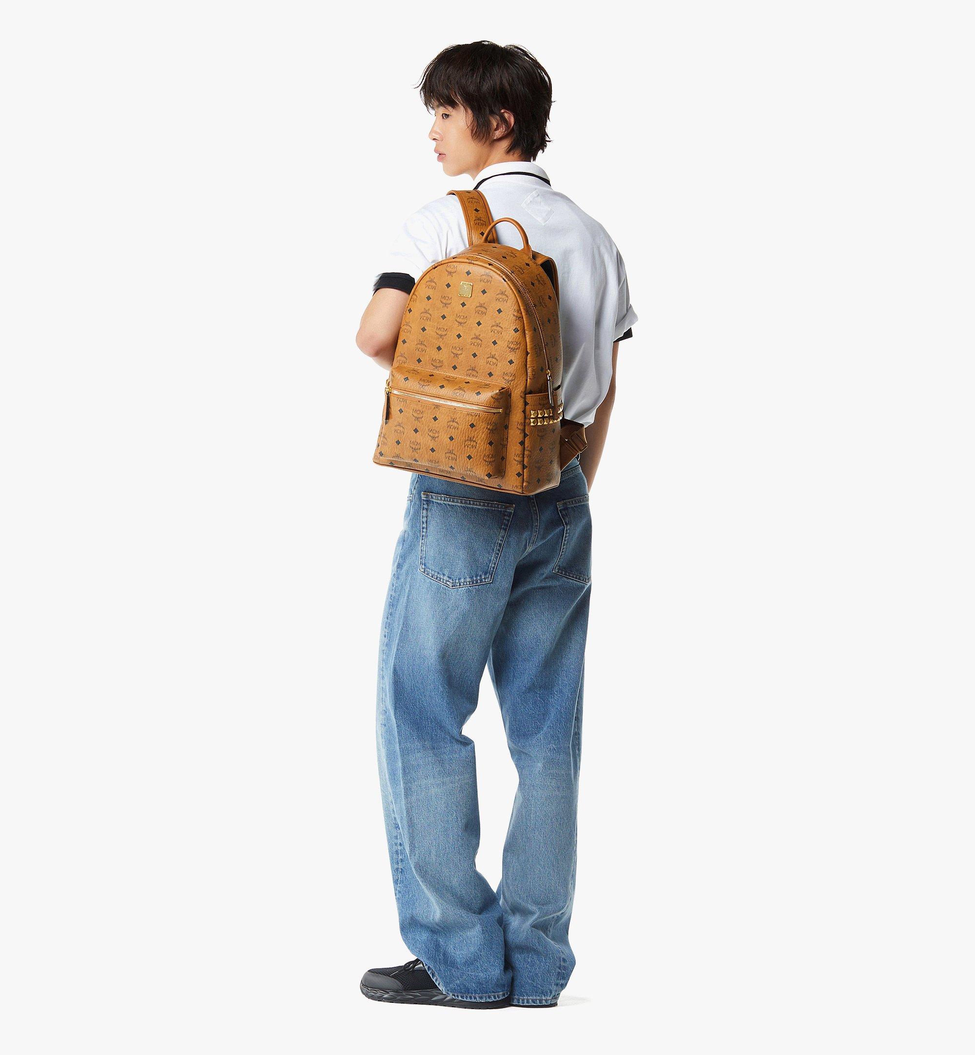 MCM Stark Side Studs Backpack in Visetos Cognac MMKGSVE01CO001 Alternate View 2