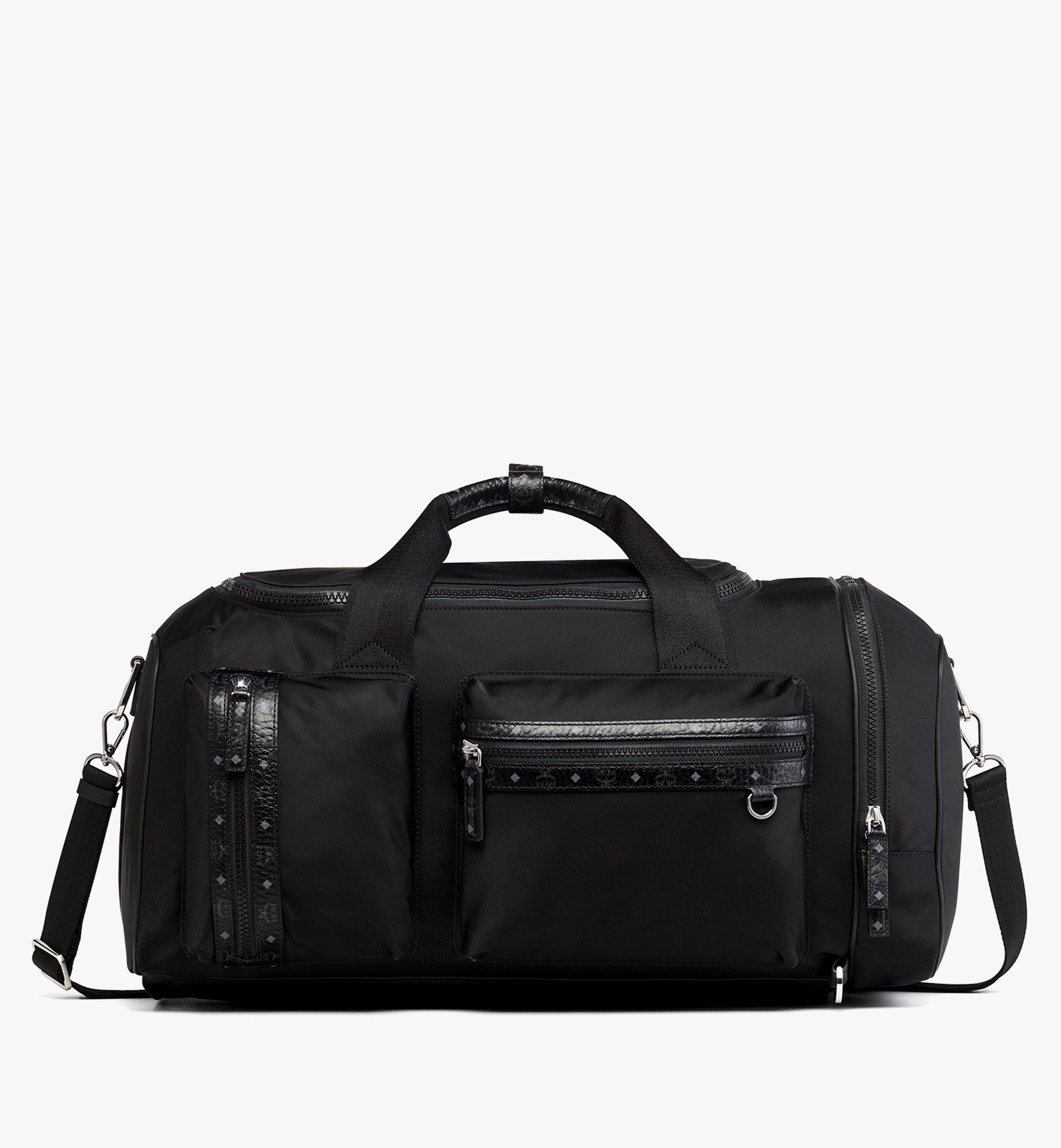 MCM Ottomar Weekender Backpack in Nylon and Leather Black MMVFATT01BK001 Alternate View 1