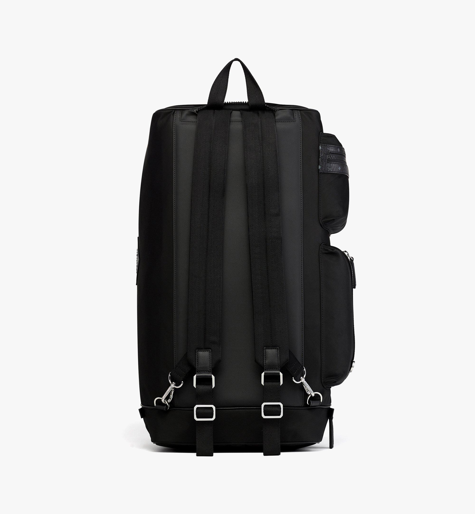 MCM Ottomar Weekender Backpack in Nylon and Leather Black MMVFATT01BK001 Alternate View 4