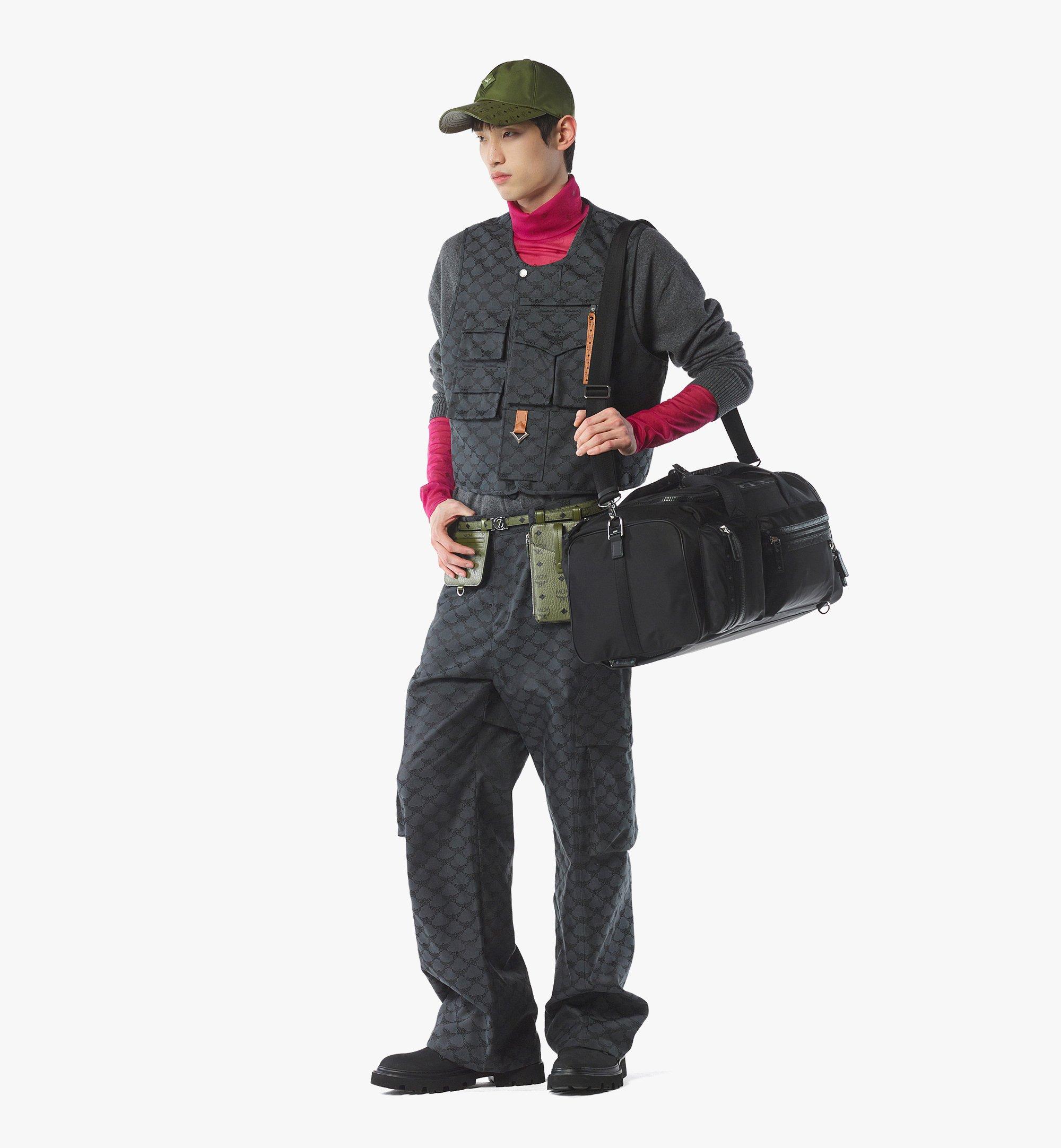 MCM Ottomar Weekender Backpack in Nylon and Leather Black MMVFATT01BK001 Alternate View 2