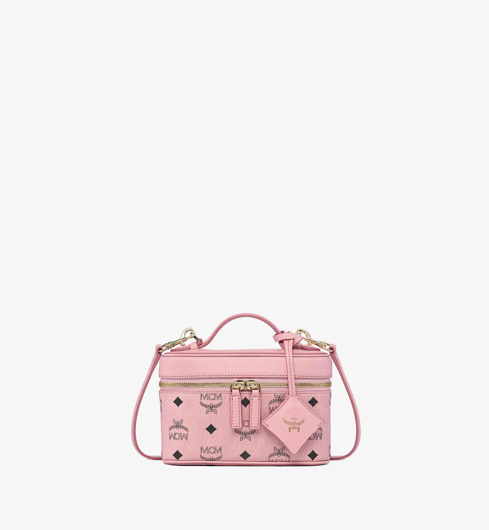MCM Aren Vanity Case in Visetos Leather Mix Pink MWRGSTA02PZ001 Alternate View 1