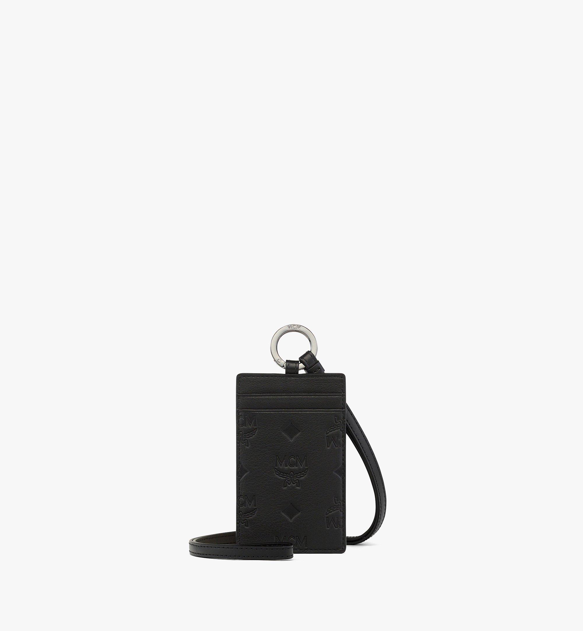 Lanyard ID Card Holder in Embossed Monogram Leather 1