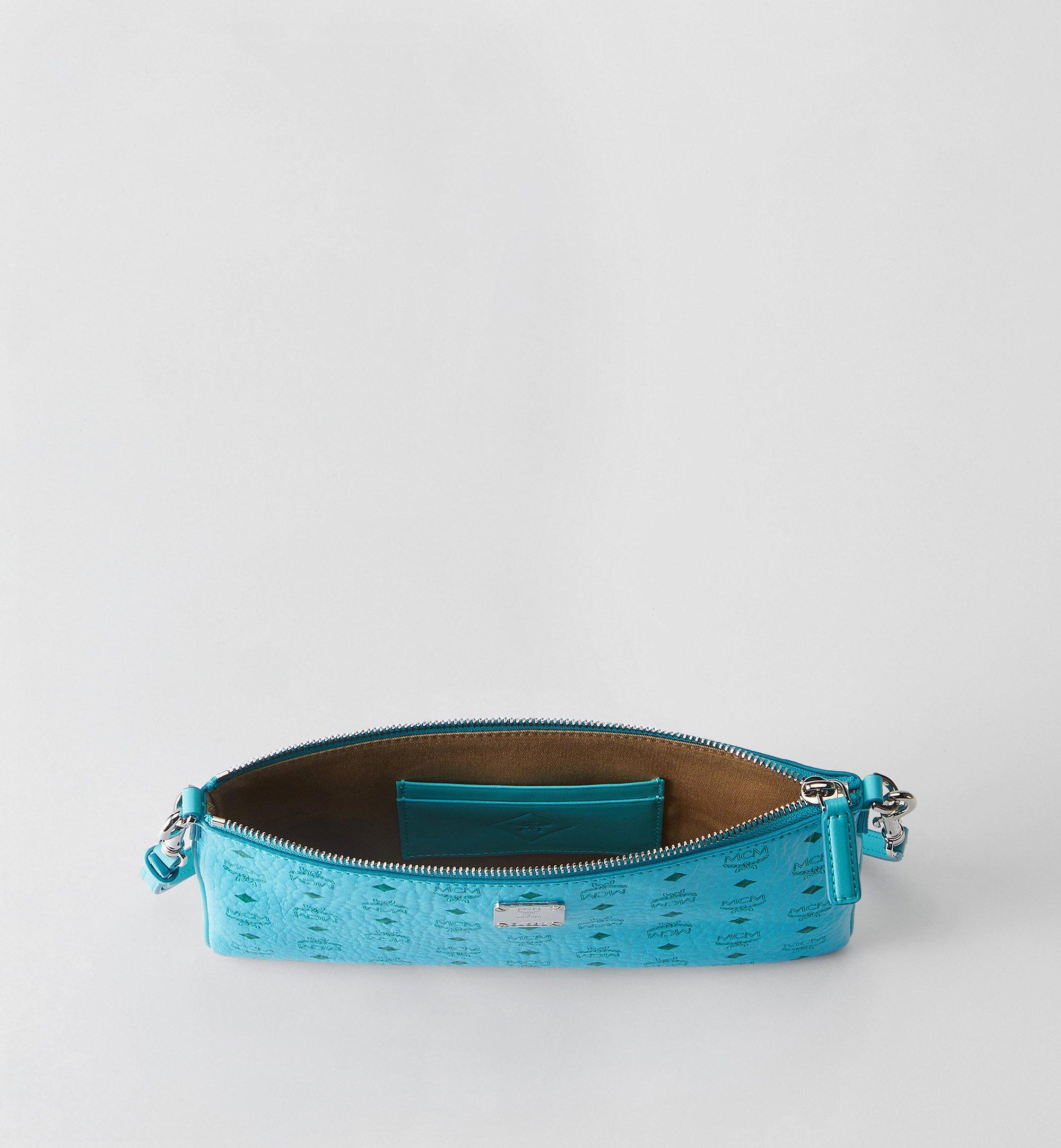 MCM Aren Crossbody Pouch in Visetos Blue MYZHSTA021I001 Alternate View 2