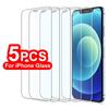 5PCS Protective Glass For iPhone 16 15 12 13 14 7 8 6 Plus For Samsung Redmi 13C 12C 12 Screen Protector For iPhone X XS XR 11 Pro Max Tempered Glass