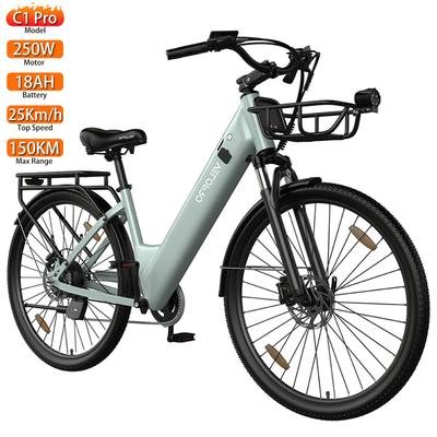 Electric Bicycle Pixar C1 Pro 250W Motor 27.5" Tire Urban Commuter Electric Bike 36V 18Ah Hydraulic Brakes 7 Speed LCD Display Top Speed 25Km/h