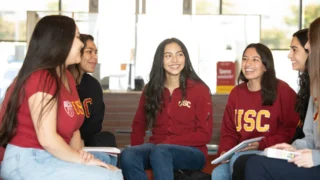 Students sitting in a circle
