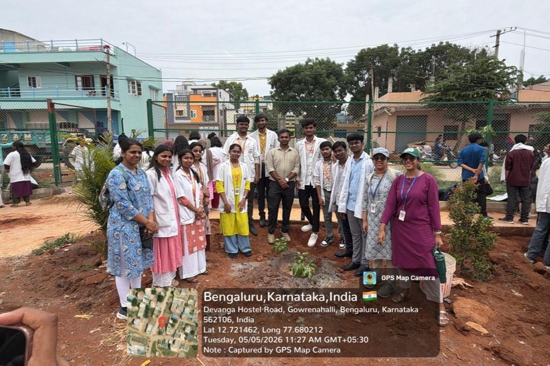 PESU IMSR Conducts Plantation Drive at Gowrenahalli to Promote Environmental and Public Health Awareness