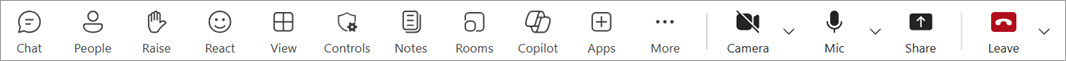 meeting control bar with timer