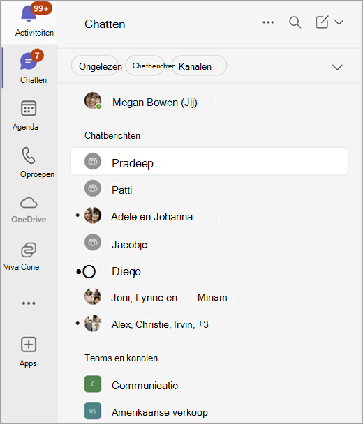 Schermafbeelding van de gecombineerde weergave in Simple Collab