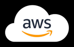 Logo cloud AWS avec flèche souriante sur fond noir. — Amazon Fonds d'écran