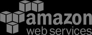 Amazon Web Services -logo harmailla kuutioilla mustalla taustalla. — Amazon Taustakuvat