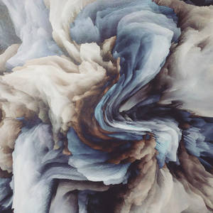Abstrakt brun blå swirls æstetisk tablet tapet — Gold Wallpapers