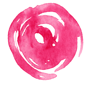 Redemoinho abstrato rosa aquarela com espaço negativo preto em fundo preto — Flor Papéis de Parede