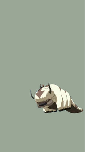 En tegneserieyak med to ryttere svævende mod en grøn baggrund. — Appa Wallpapers