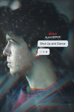Le profil d'un jeune homme avec une bulle de texte disant Shut Up and Dance sur un fond numérique glitch. — Streaming Fonds d'écran