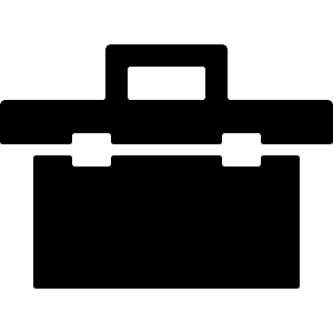 Black Silhouette Toolbox Icon — Tool Wallpaper